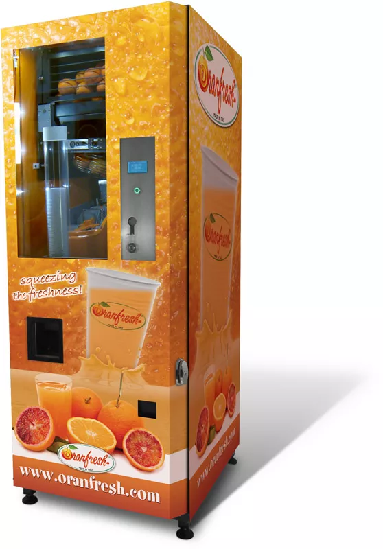 Автомат для продажи свежевыжатого апельсиновго сока Oranfresh