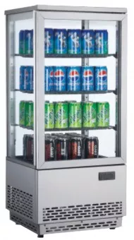 Витрина холодильная барная объемом 78 л с распашной дверью, с 3 полками, с подсветкой Koreco