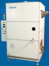 Автоматическая установка для обработки сыпучих продуктов в потоке горячего воздуха.