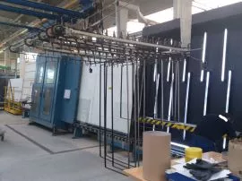 Стеклопакетная линия с газ прессом и роботом герметизации
