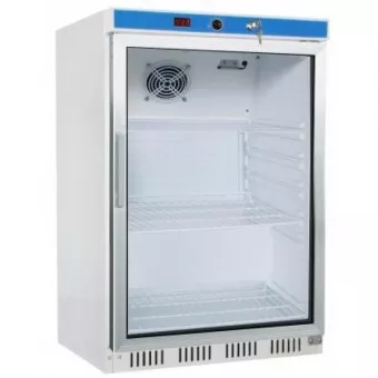 Шкаф холодильный формата 50,2*44 см объемом 130 л со стеклянный дверью, эмалированный Koreco