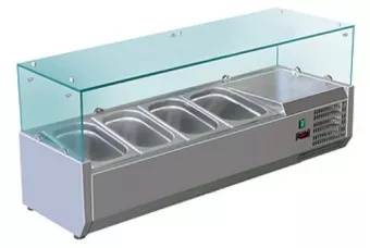 Витрина холодильная для ингредиентов 3*GN1/3 + 1*GN1/2-150 мм Koreco