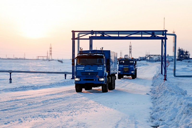 В Арктике начались перевозки грузов на беспилотных КАМАЗах