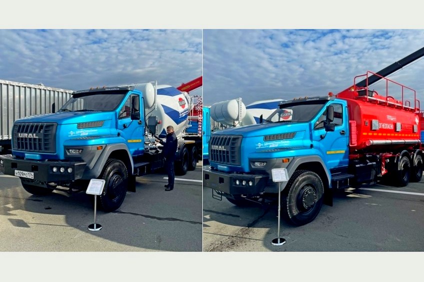 «УралСпецТранс» представил автобетоносмеситель и топливозаправщик на новом шасси