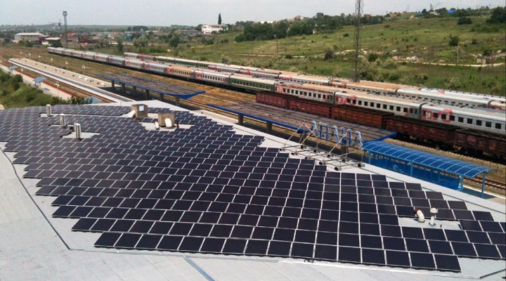 На железнодорожном вокзале в Анапе установили солнечные батареи